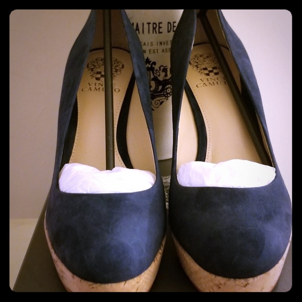 Vince Camuto "Faran" Cork Platform Wedge Shoes